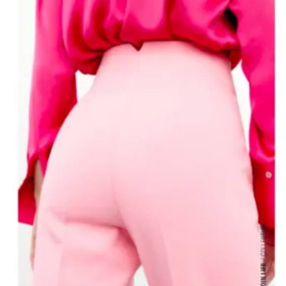 New Zara Pink High waisted Trousers Size XS - Picture 11 of 11